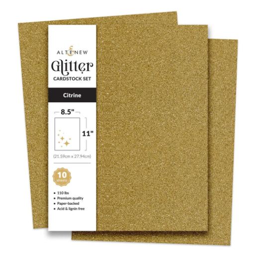 Glitter 8.5x11 Cardstock Citrine