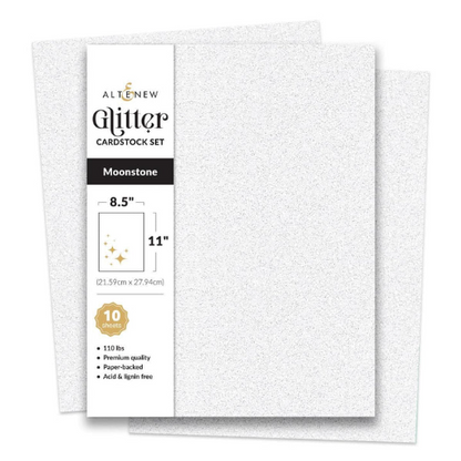 Glitter 8.5x11 Cardstock Moonstone