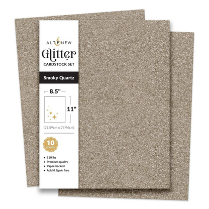 Glitter 8.5x11 Cardstock Smoky Quartz