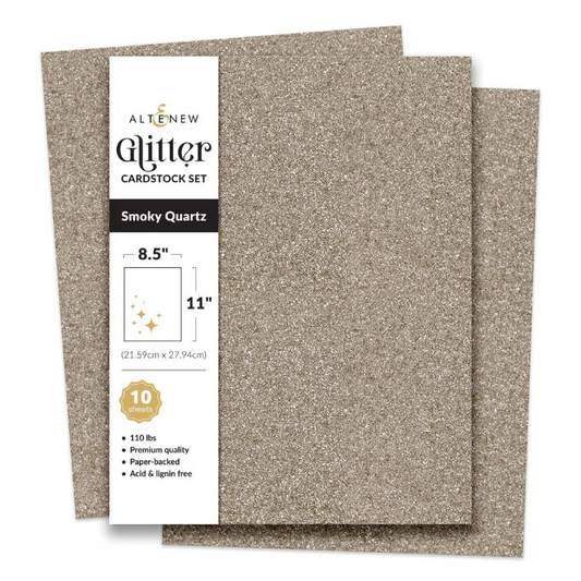 Glitter 8.5x11 Cardstock Smoky Quartz