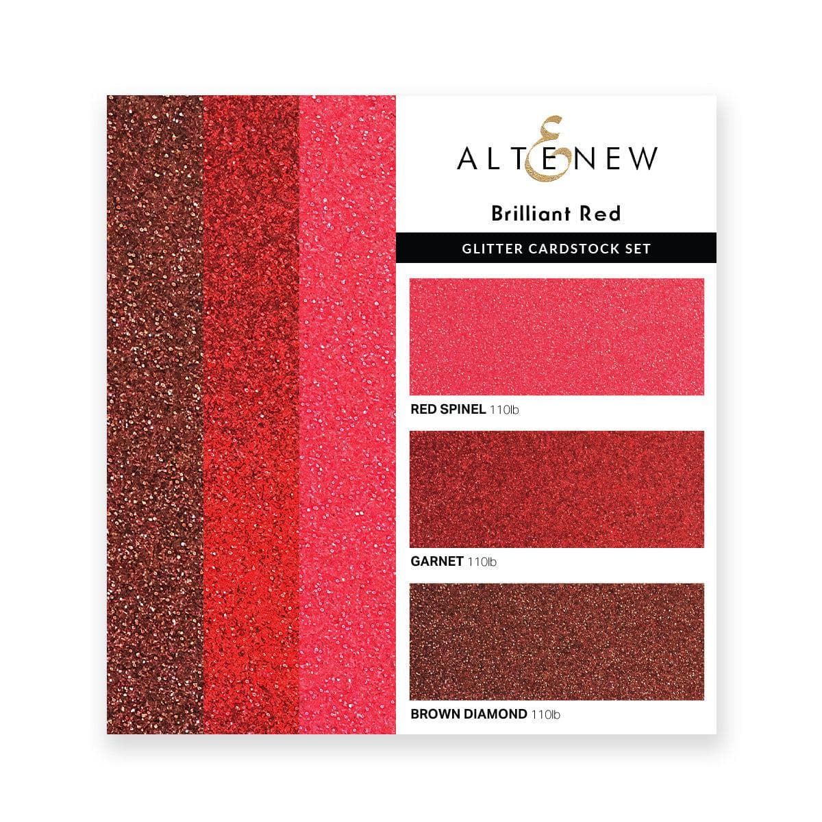Glitter Gradient 3x6 Cardstock Brilliant Red 