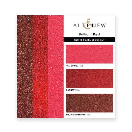 Glitter Gradient 3x6 Cardstock Brilliant Red 