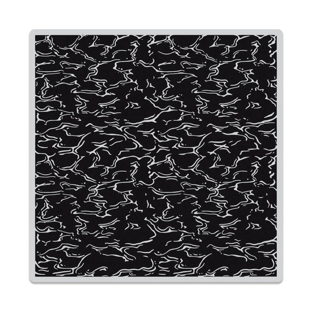 Aqua Texture Bold Prints Stamp 