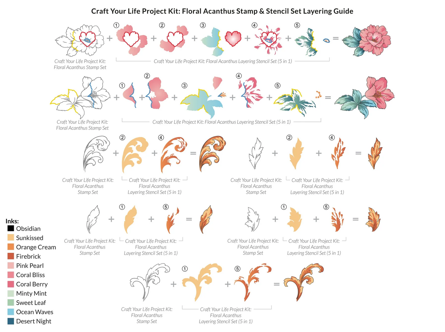 Craft Your Life Project Kit: Floral Acanthus 