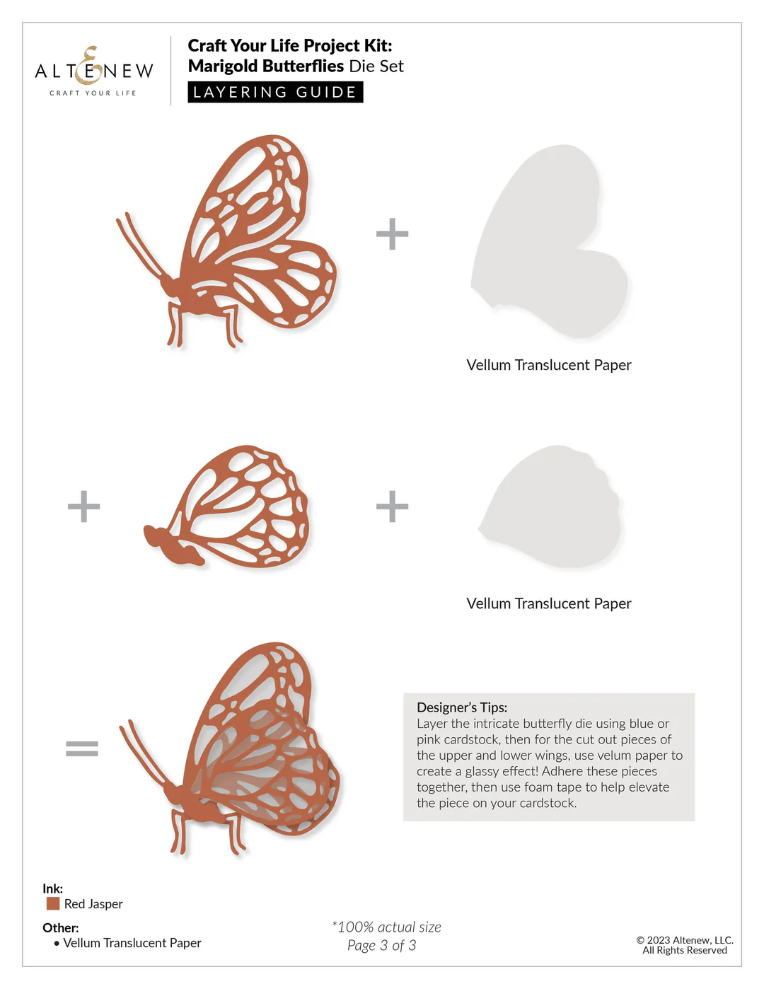 Craft Your Life Project Kit: Marigold Butterflies 