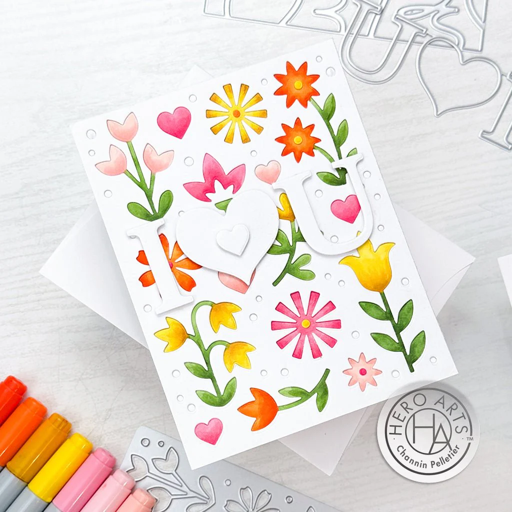 I Love U XL Stamp & Cut Set