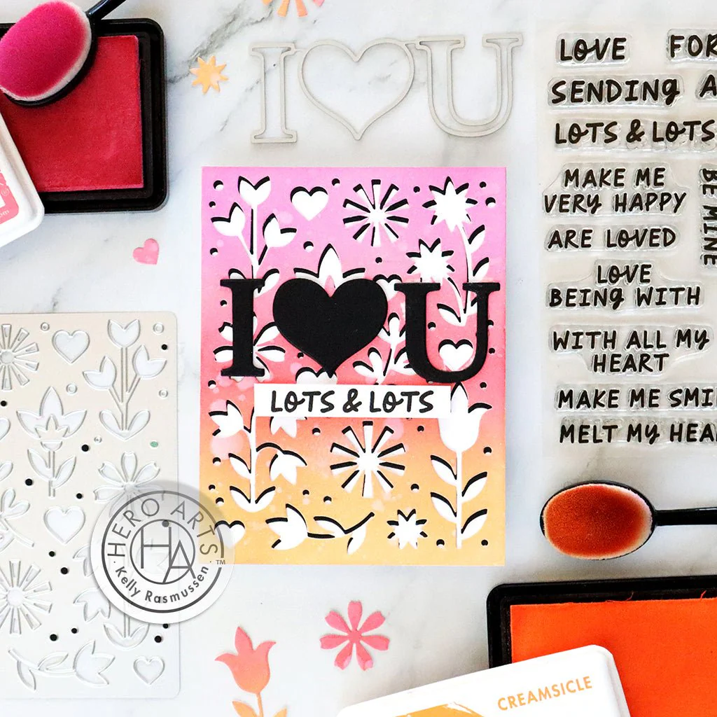 I Love U XL Stamp & Cut Set