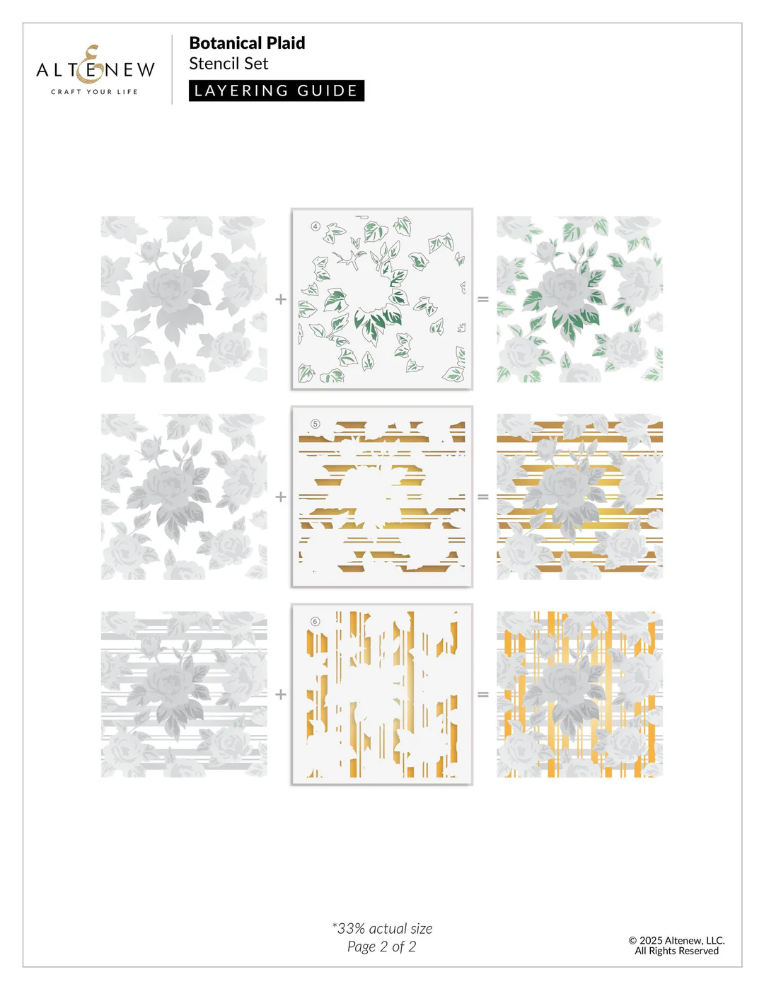 Botanical Plaid Stencils