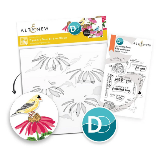 Dynamic Duo: Bird on Bloom Stamp & Stencils