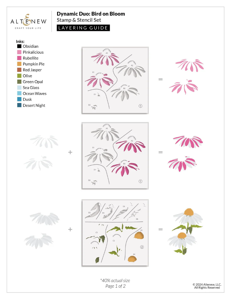 Dynamic Duo: Bird on Bloom Stamp & Stencils