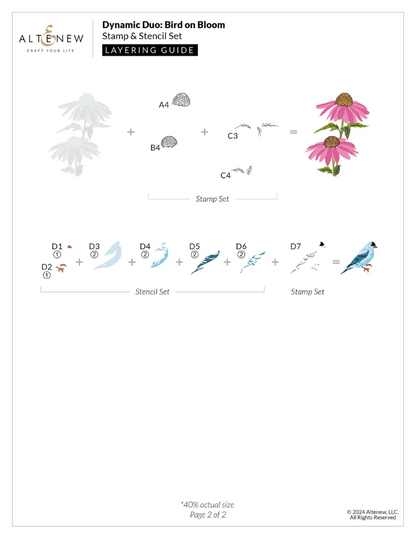 Dynamic Duo: Bird on Bloom Stamp & Stencils