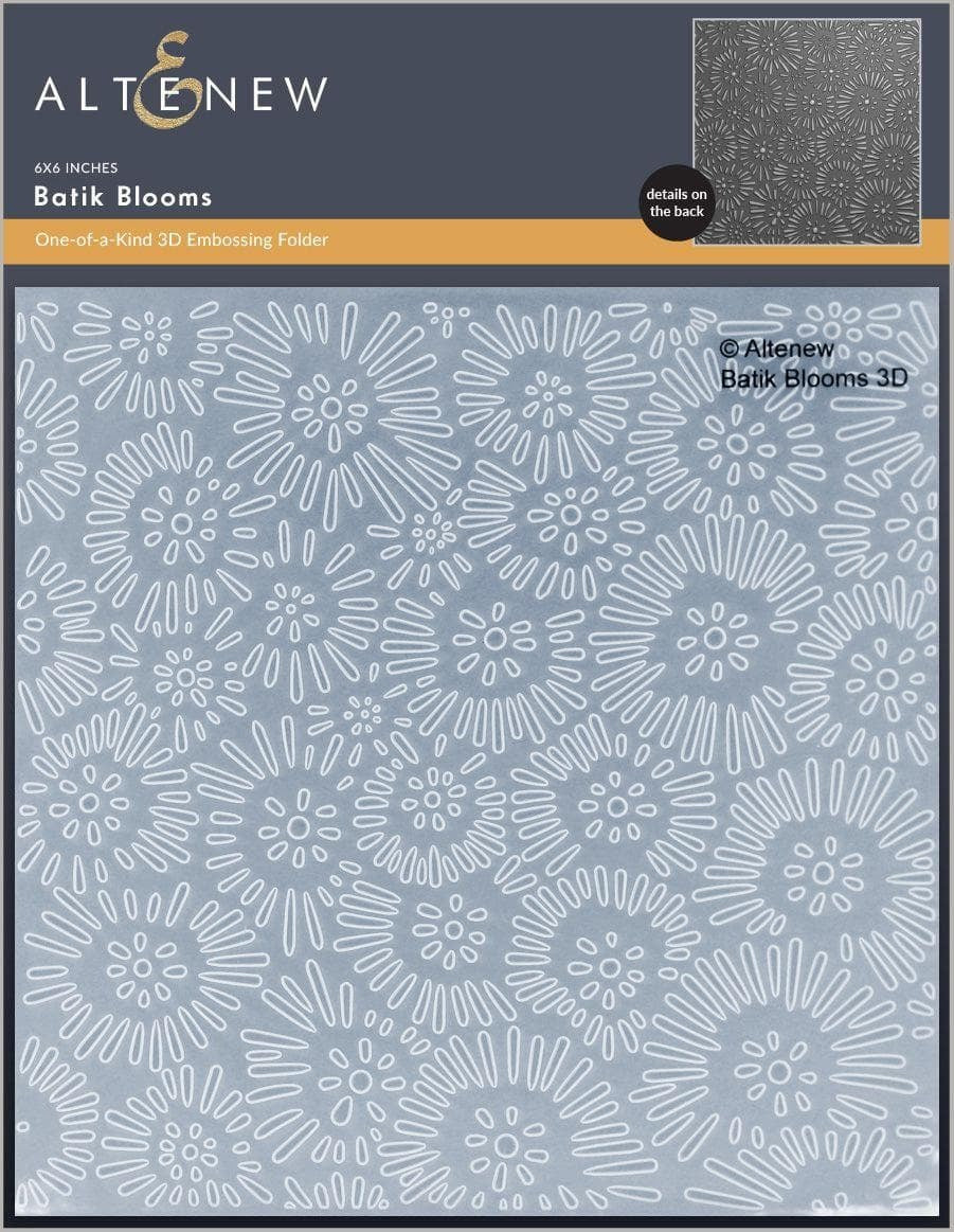 Batik Blooms 3D Embossing Folder