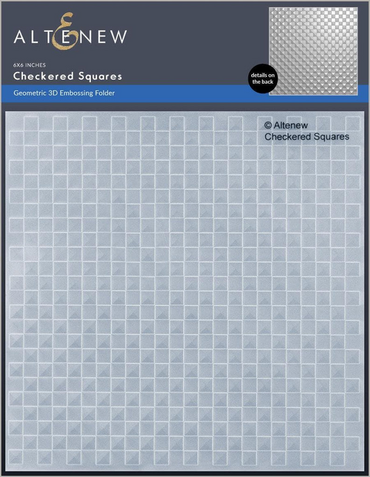 Checkered Squares 3D Embossing Folder