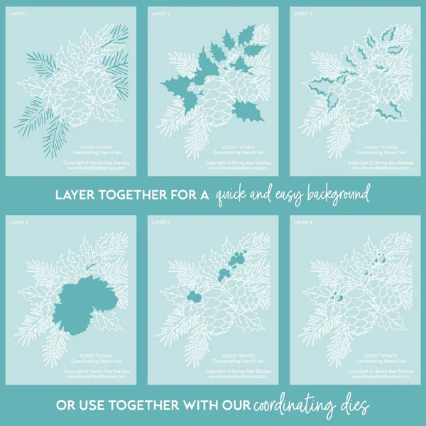 Good Tidings Coordinating Stencils
