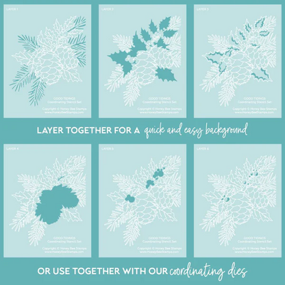 Good Tidings Coordinating Stencils