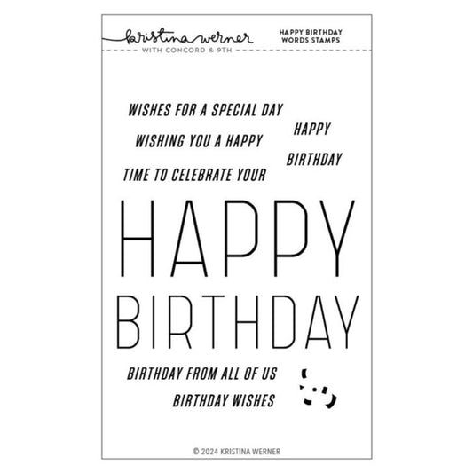 Happy Birthday Words Stamp Set