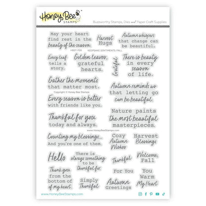 Keepsake Sentiments: Fall Stamp Set