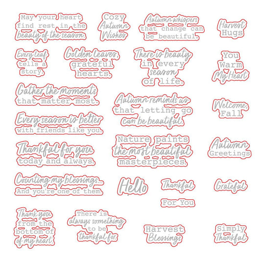 Keepsake Sentiments: Fall Honey Cuts