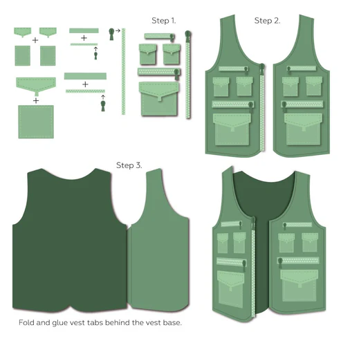 Lovely Layer: Fishing Vest A2 Card Base Honey Cuts