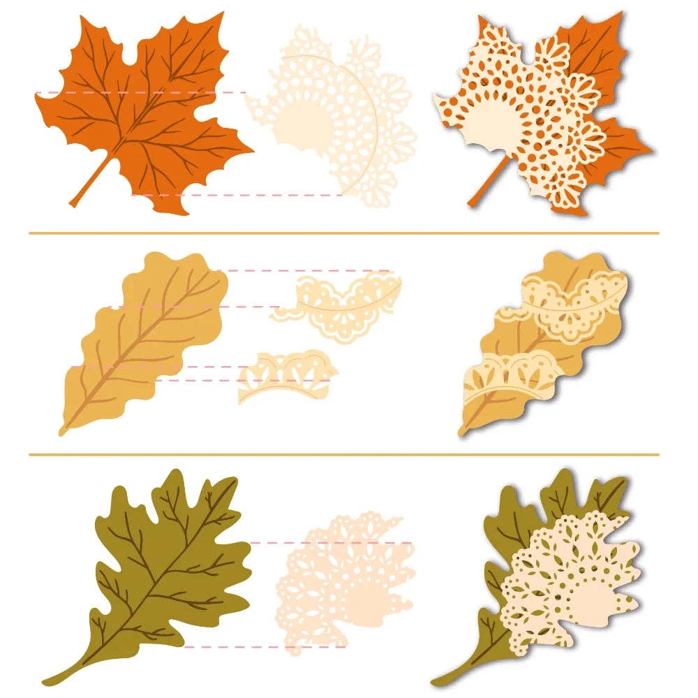 Lovely Layers: Boho Leaves Honey Cuts