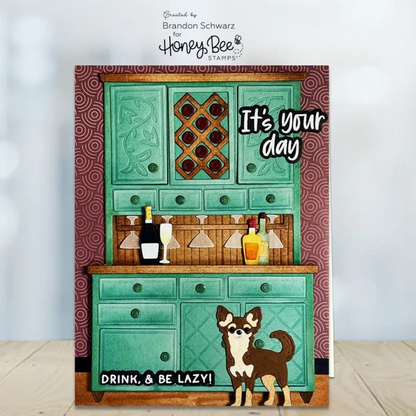 Lovely Layers: Hoosier Cabinet Wet Bar Add-on Honey Cuts