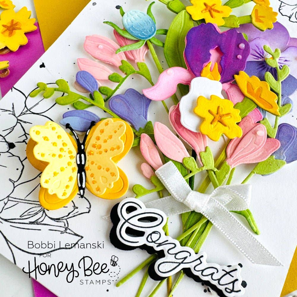 Lovely Layers: Petals & Wings Honey Cuts