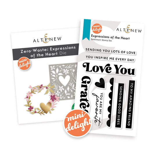 Mini Delight: Expressions of the Heart Stamp & Die Set 