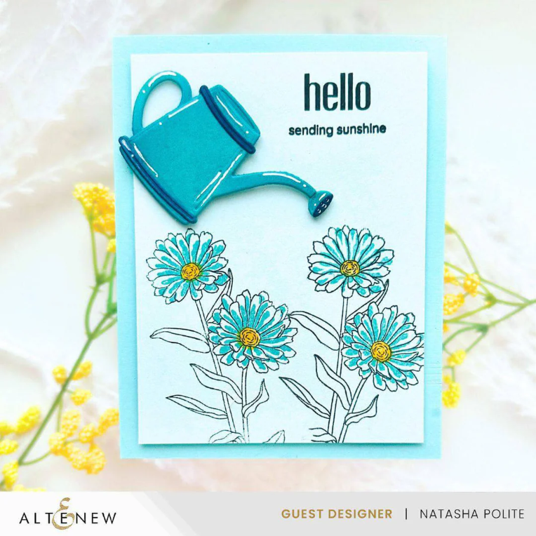 Mini Delight: Watering Daisies Stamp & Die