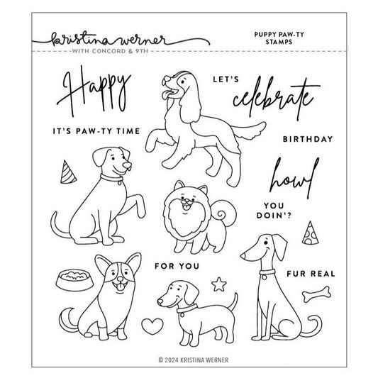 Puppy Paw-ty Stamp Set