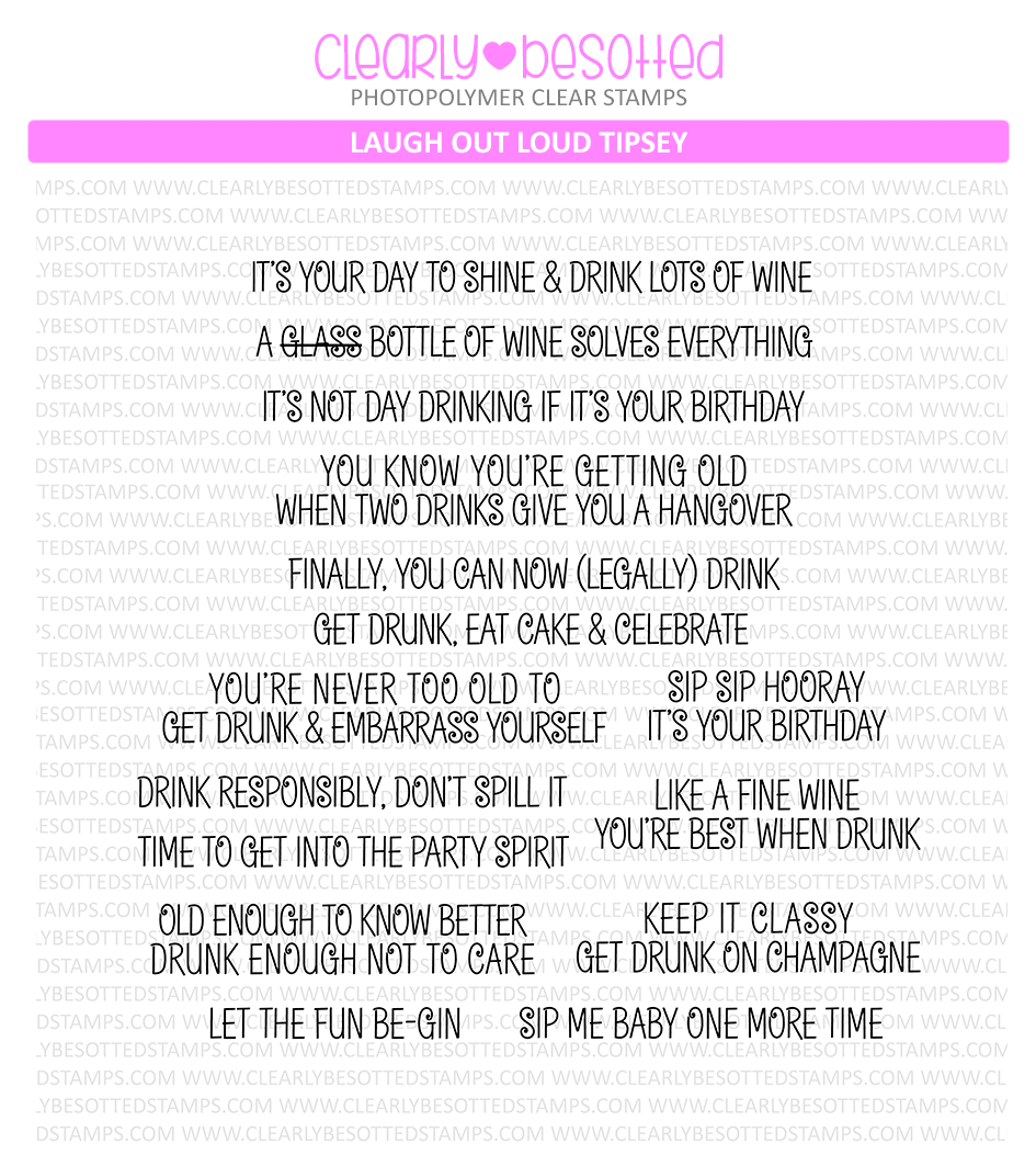 Laugh Out Loud Tipsy Stamp Set