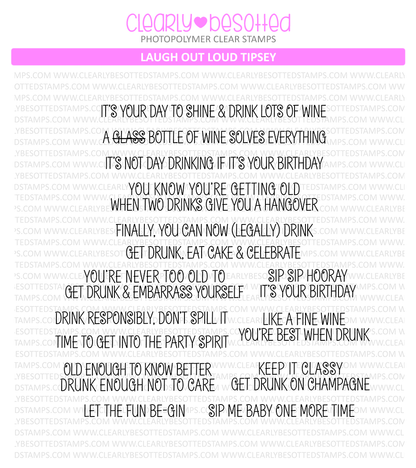 Laugh Out Loud Tipsy Stamp Set