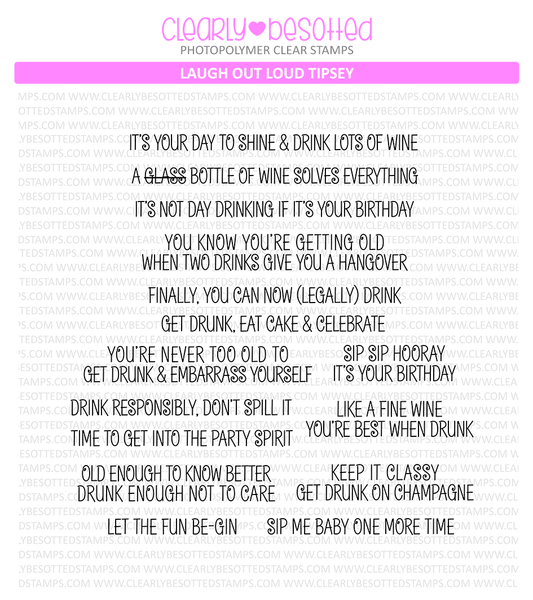 Laugh Out Loud Tipsy Stamp Set
