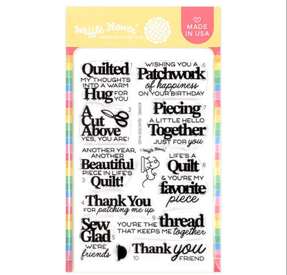 Quilted Hugs Sentiments Stamp Set