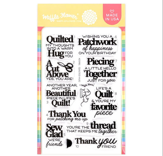 Quilted Hugs Sentiments Stamp Set