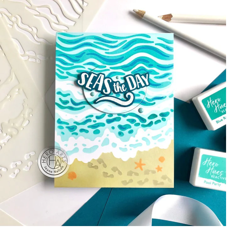 Color Layering Beach Floor Stencils 