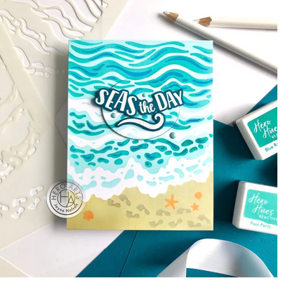 Color Layering Beach Floor Stencils 