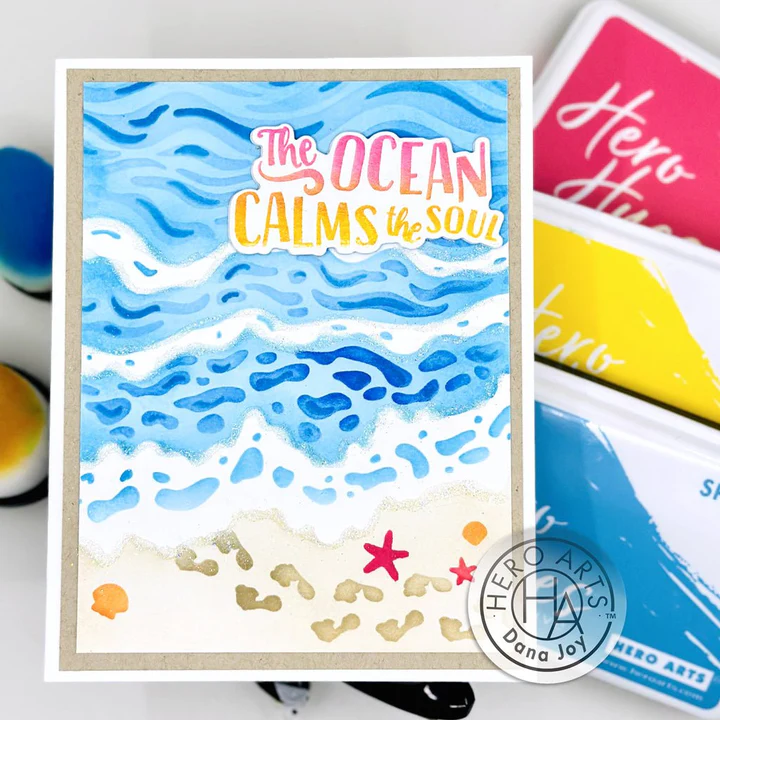 Color Layering Beach Floor Stencils 