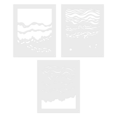 Color Layering Beach Floor Stencils 