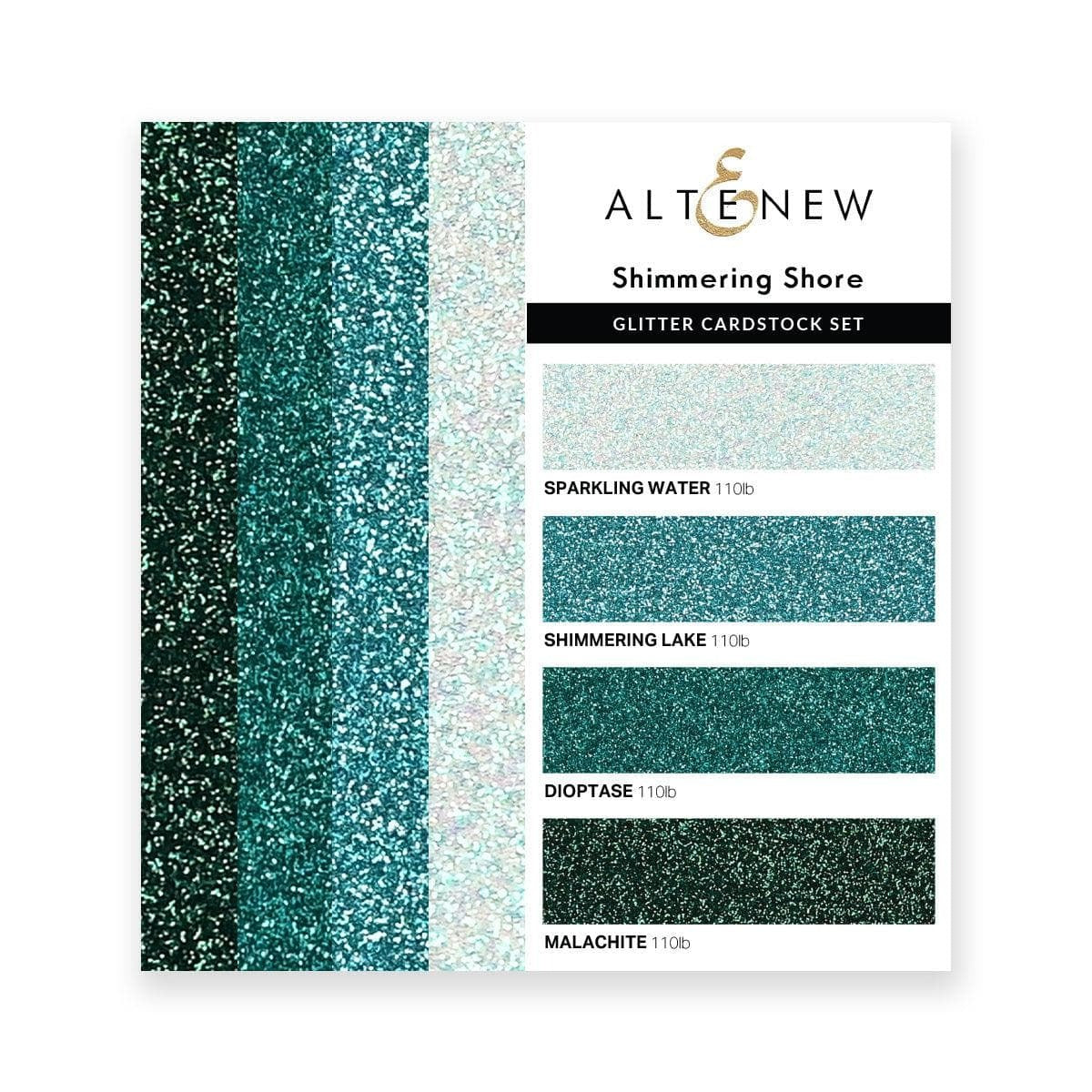 Glitter Gradient 3x6 Cardstock Shimmering Shore