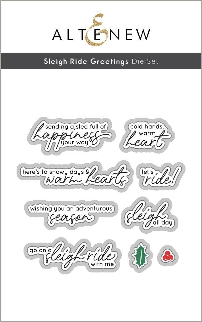 Sleigh Ride Greetings Dies 