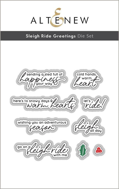 Sleigh Ride Greetings Dies 