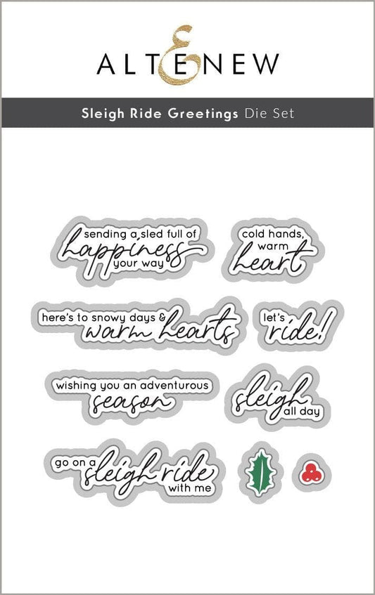 Sleigh Ride Greetings Dies 