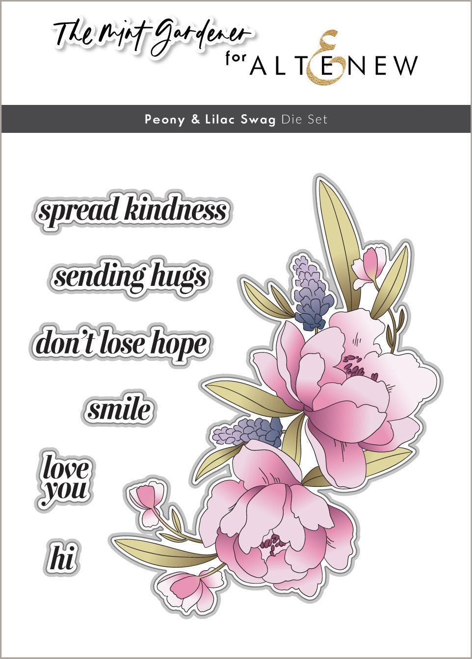 Peony & Lilac Swag Dies