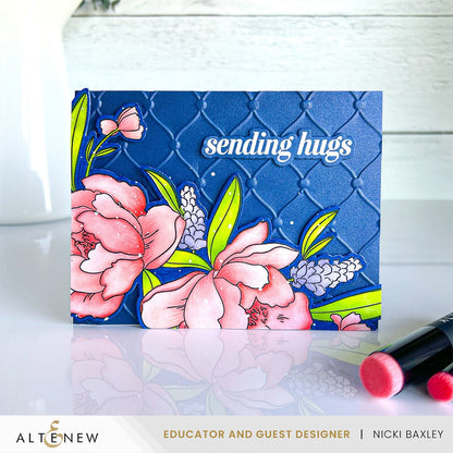 Peony & Lilac Swag Stamp Set 