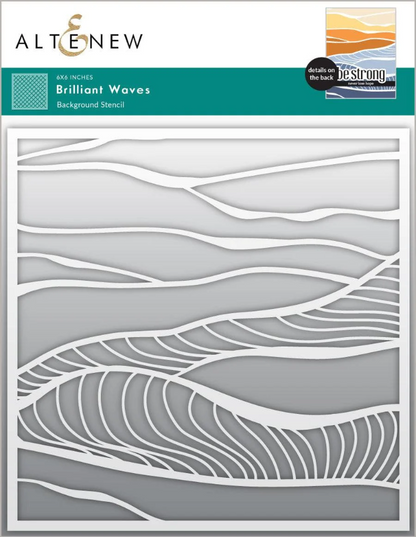 Brilliant Waves Background Stencil 