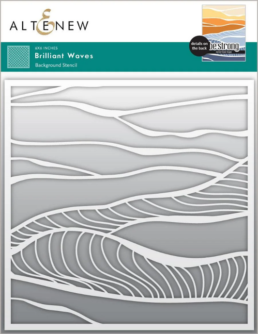 Brilliant Waves Background Stencil 