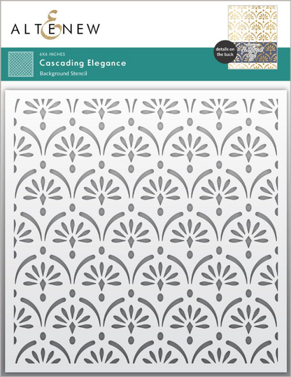 Cascading Elegance Stencil 