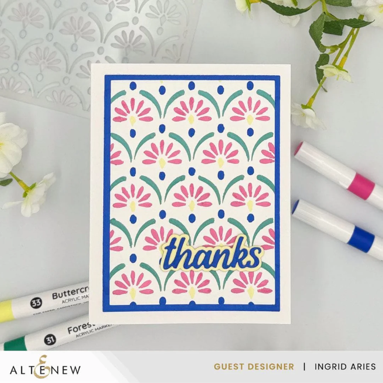 Cascading Elegance Stencil 
