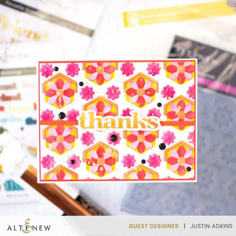 Botanical Honeycomb Stencils 