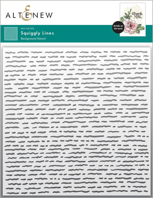 Squiggly Lines Background Stencil 